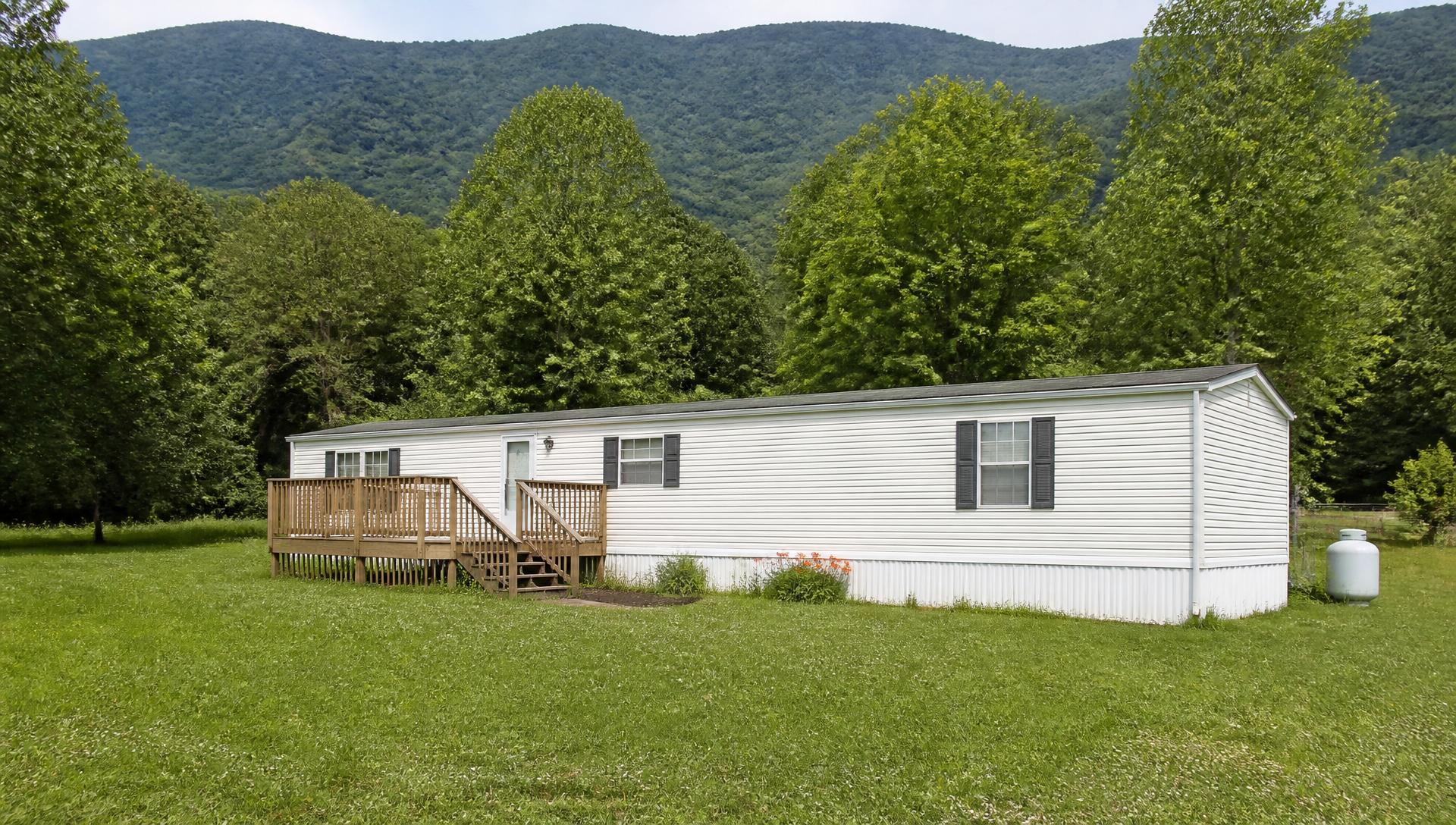 Manufactured home on private land with mountain view